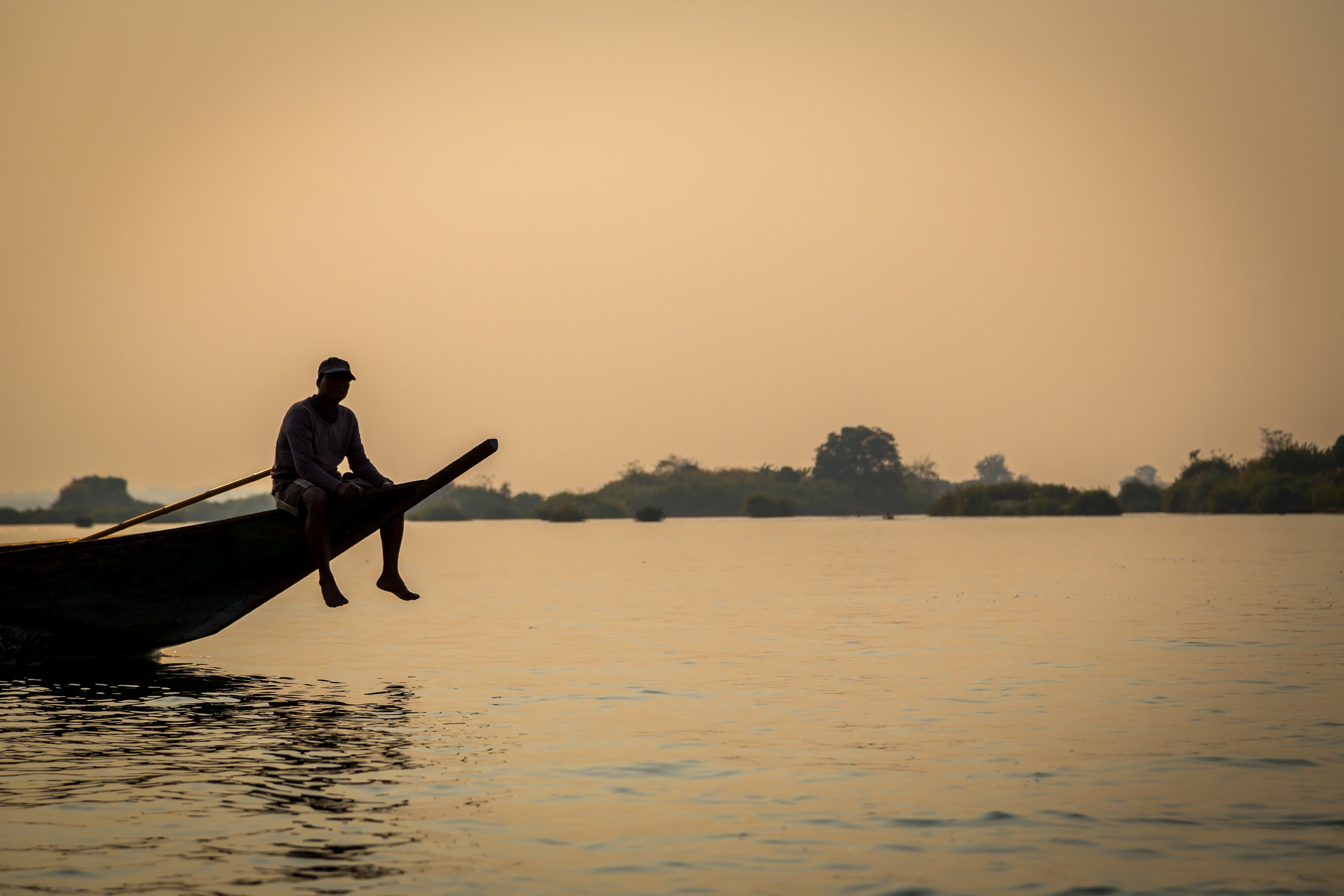 Don Det - Cruising over the Mekong